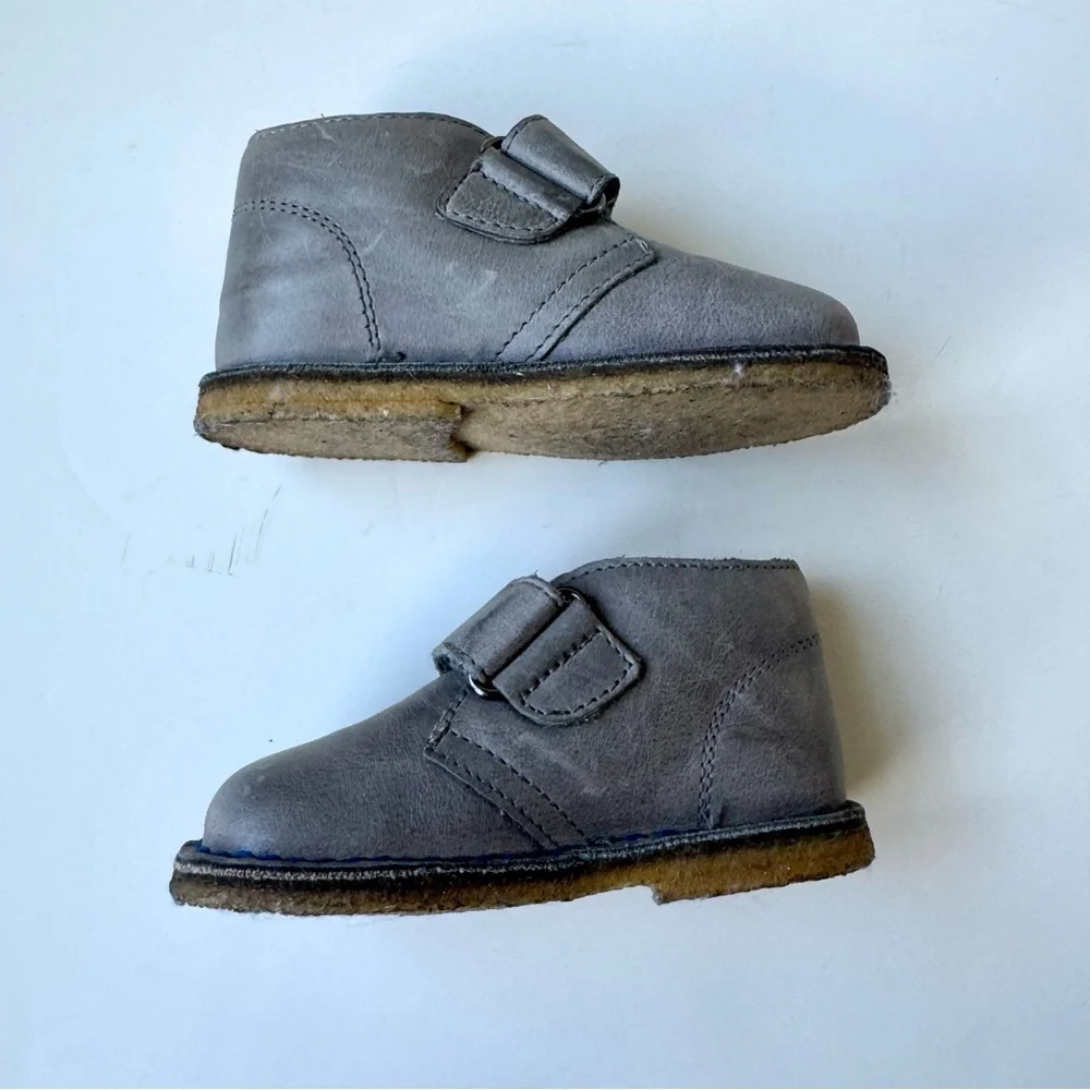 Naturino Falcotto Boy Girl Dessert Boot With Strap Size US 5 EU 20 Gray Leather
